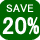 英語オンラインショッピングカート用アイコンsave 20 percent green free icon download jpb2b.com