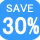 英語オンラインショッピングカート用アイコンsave 30 percent blue free icon download jpb2b.com