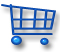 青色『ショッピングカート』アイコン無料素材 Free blue shopping cart icon