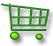 緑色『ショッピングカート』アイコン無料素材 Free green shopping cart icon