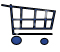 ネイビー色『ショッピングカート』アイコン無料素材 Free navy shopping cart icon