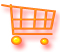 オレンジ色『ショッピングカート』アイコン無料素材 Free orange shopping cart icon