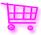 ピンク色『ショッピングカート』アイコン無料素材 Free pink shopping cart icon