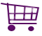 紫色『ショッピングカート』アイコン無料素材 Free purple shopping cart icon